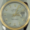 DATEJUST 36 mm ÇELİK ALTIN GRİ PIRLANTA KADRAN