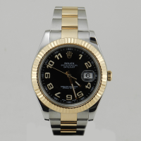 DATEJUST 41 mm ÇELİK ALTIN SİYAH KADRAN