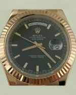 DAY – DATE FULL ROSE ALTIN SİYAH KADRAN - Görsel 4