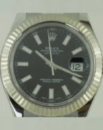 DATEJUST 41 mm ÇELİK SİYAH KADRAN - Görsel 4