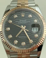 DATEJUST 36 mm ÇELİK ROSE ALTIN SLATE MOTİF KADRAN - Görsel 2