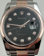 DATEJUST 36 mm ÇELİK ROSE ALTIN PIRLANTA KADRAN - Görsel 2