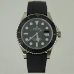 YACHT MASTER OYSTERFLEX BEYAZ ALTIN