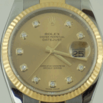 DATEJUST 36 mm ÇELİK ALTIN SARI PIRLANTA KADRAN - Görsel 2