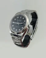DATEJUST 41 mm ÇELİK SİYAH PIRLANTA KADRAN YENİ KASA - Görsel 3