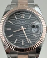 DATEJUST 41 mm ÇELİK ROSE ALTIN RHODIUM MOTİF KADRAN - Görsel 2