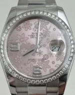 DATEJUST 36 mm PIRLANTA BEZEL ÇELİK PEMBE KADRAN - Görsel 2