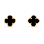 VAN CLEEF ALHAMBRA ALTIN KÜPE SİYAH